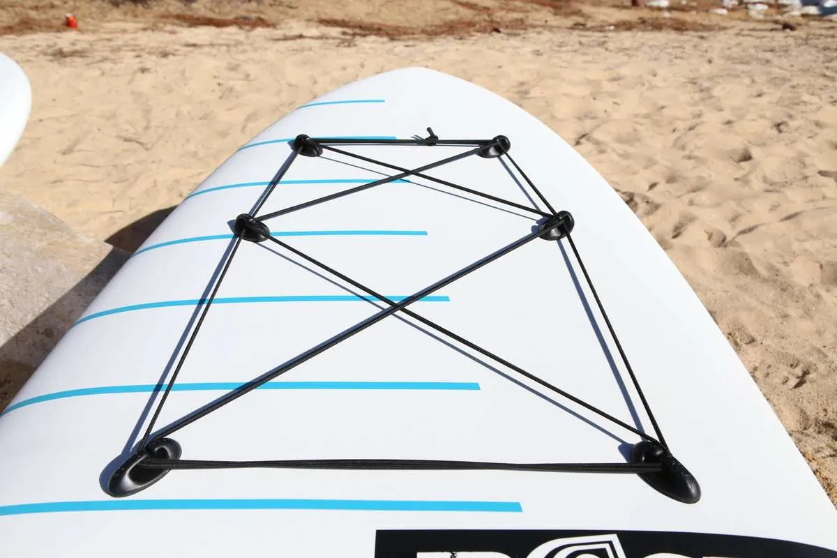 A bungee deck rigging kit for a paddle board